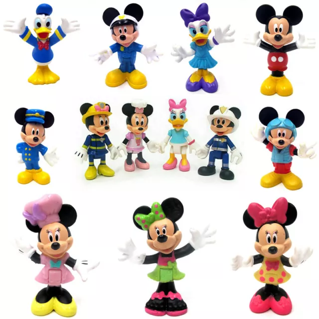 Mickey Minnie Mouse Donald Daisy Duck Model Action Figures Cake Decor Topper Toy