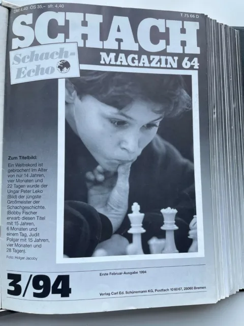 24 Zeitschriften des SCHACH MAGAZIN 64 – aus den Jahren 1994 – 2000 im ORDNER