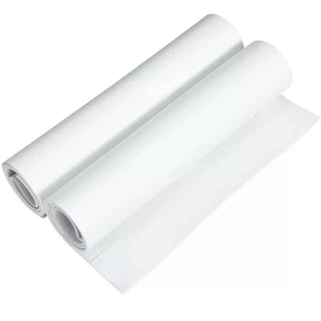 "Paquete de 2 rollos de espuma de EVA blancos, hojas de alta densidad de 3 mm para artesanía, cosplay, 14x39"