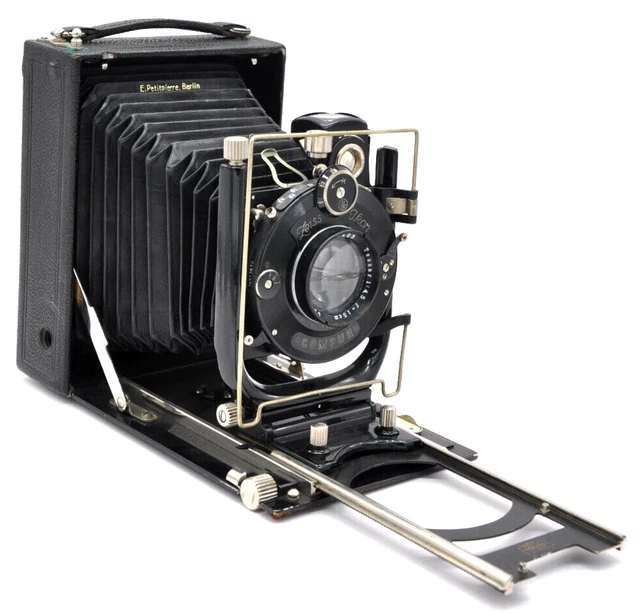 Plattenkamera Zeiss Ikon Ideal 225 Compur Tessar 1:4,5 / f= 15 cm + Kameratasche