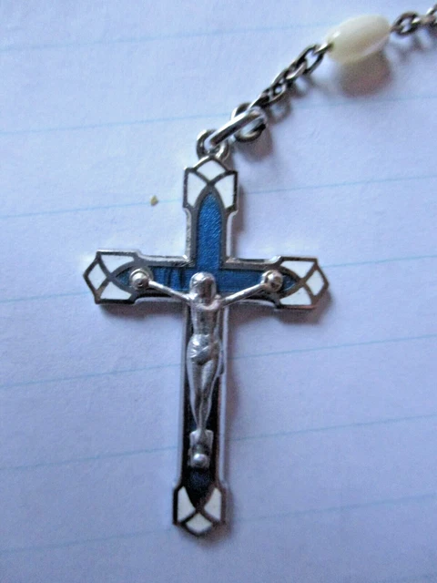 Chapelet Bleu GTBITALY Ros02-6B - 55 Grains Avec Croix Ange Gardien, Médaille Et 4 Archanges Michel, Gabriel, Raphaël, Uriel - Fabriqué En Italie