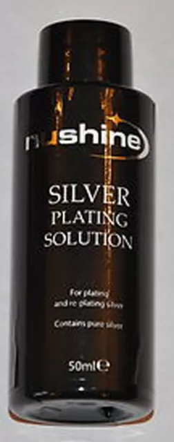 NUSHINE SILVER PLATING SOLUTION -PLATE METALS WITH REAL SILVER-Cheapest anywhere