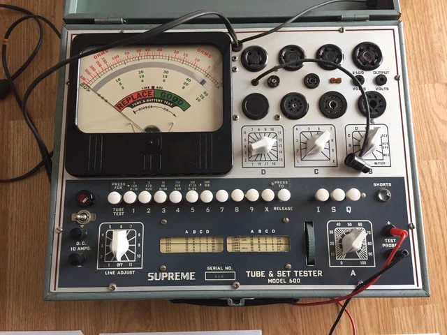 SUPREME TESTING INSTRUMENTS Model 600 Vintage Rare Tube Tester ...
