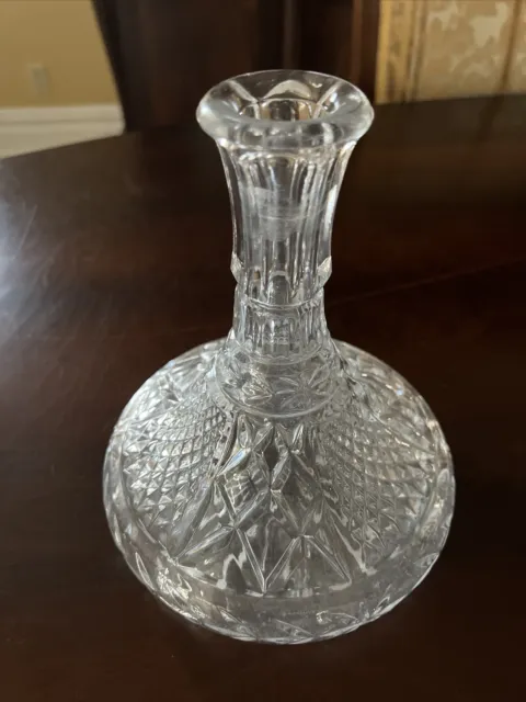 Antique American Brilliant Cut Glass Crystal Water/Wine Decanter Vase Mint