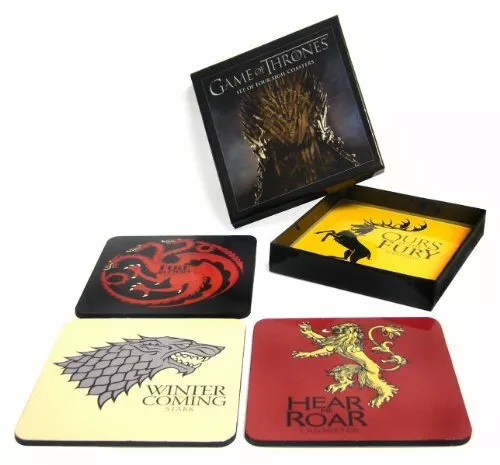 Dark Horse Deluxe  Game of Thrones House Sigil Coasters 4 PC Set NEW