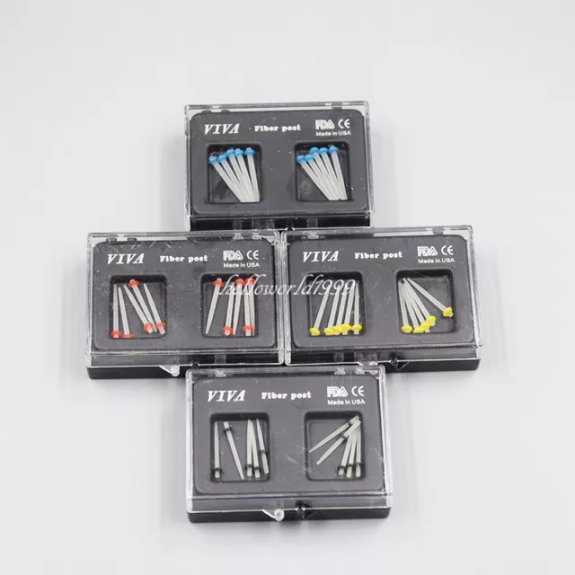 Dental Endo Quartz Straight Fiber Post Drill Thread Glass Files All 10 PCS 4Size