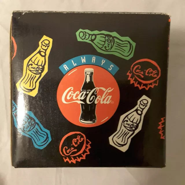 Coca Cola 1993 Black Coffee Mug Logo Bottle Design