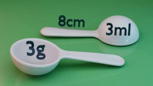 Measuring Spoon 5g, 5gram or 5ml Plastic Food Baking Medicine Powder Vet