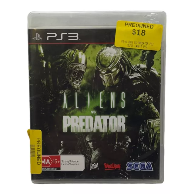 PS3 Video Game Aliens vs Predator Rebellion with Manual WORKS