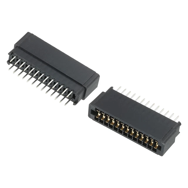 Scheda Bordo Connettore Nero Presa Destra Angolo 26 Pin 2.54mm Passo 2pz