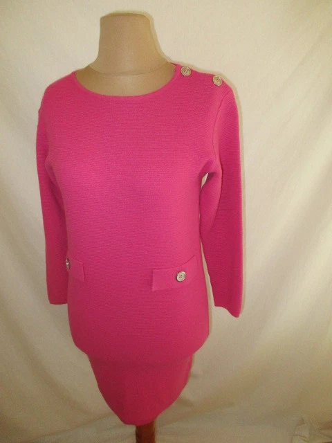 Robe Courrèges Hyperbole Vintage Années 80 - Taille 40 - Coton Blanc/jaune - Occasion