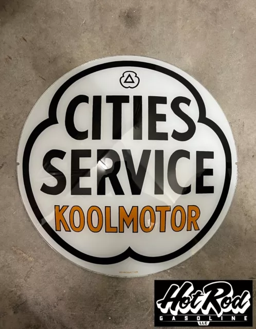 CITIES SERVICE Koolmotor Reproduction 13.5" Gas Pump Globe Face / Lens