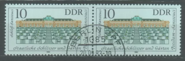 DDR, 1983 Potsdam Sanssouci, Plattenfehler, MiNr 2826 gestempelt