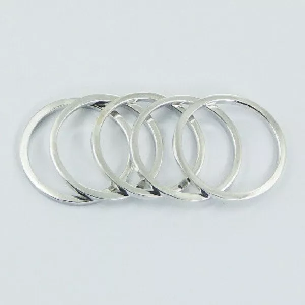 Stack Ring 925 Sterling Silver Set Of Five Rings Stackable 6us 7us 8us Shiny 2