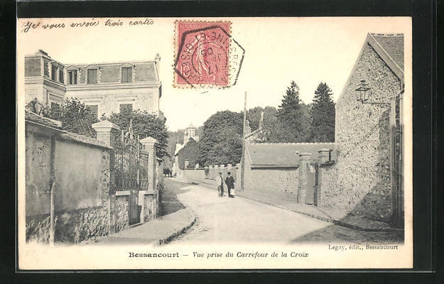 CPA Bessancourt, Vue prise du Carrefour de la Croix 1905