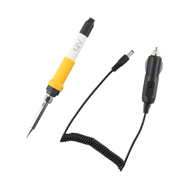 12V 1 X Car Power Cable 1 X Electric Soldering Iron Ceramic Heating Core DC