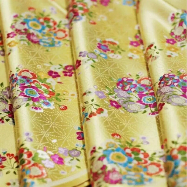 Fleur Chinois Brocart Satin Tissu Vêtement Robe Artisanat Faux Soie DIY Rétro