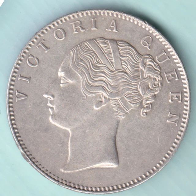 East India Company 1840 Victoria Queen One Rupee Silver Coin In Top Grade