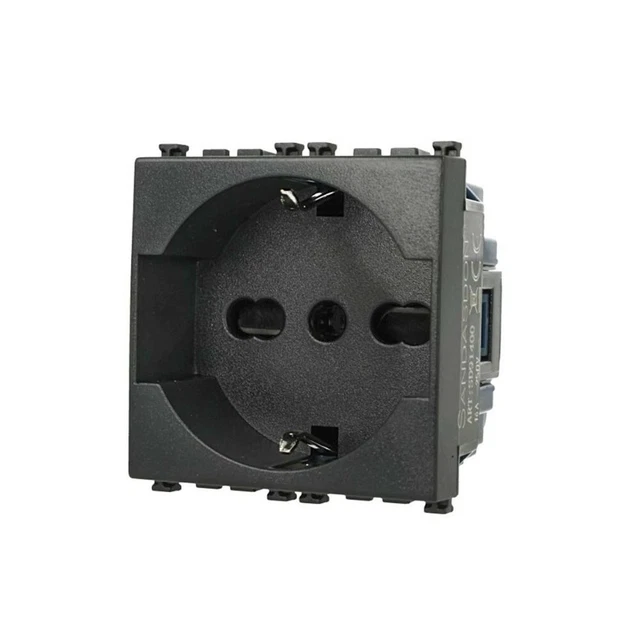 Schuko KS 16 A 250 V 2 m vm10sb U 2P + E Matte Black PD12