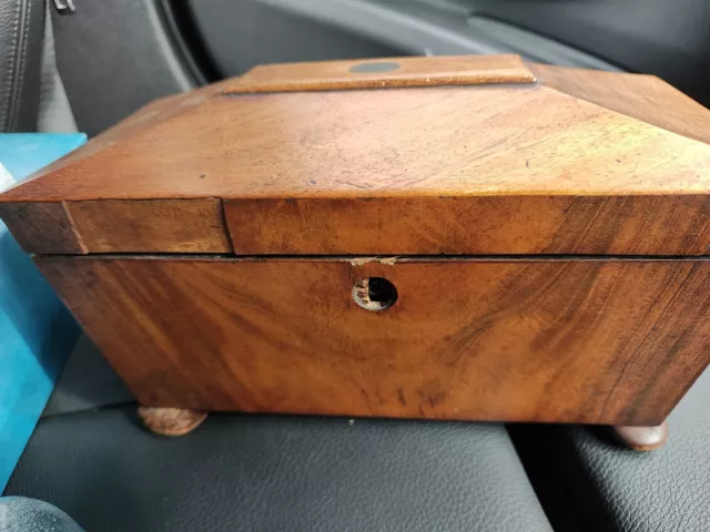 Antique Georgian Walnut Tea Caddy Box