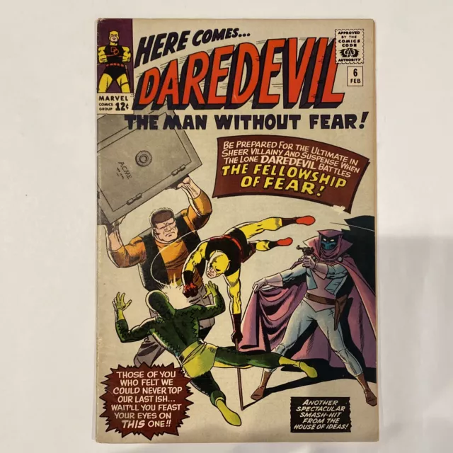 Daredevil #6 VG Silver Age Beauty First Mr Fear