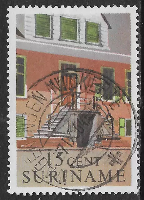 Surinam stamps KorteBalkCANC WAGENINGEN-NICKERIE on NVPH 362  VF