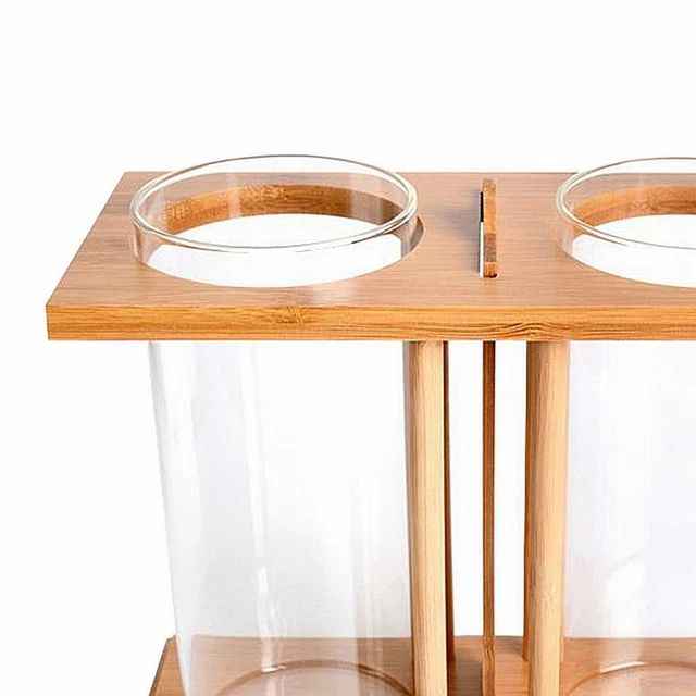 Betta Tank Aquarium Kit,Made From Glass And Bamboo 3