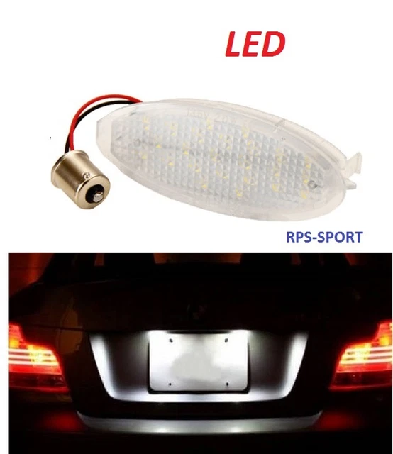 Feux De Plaque D'immatriculation LED Newsun Xenon Blanc - 2 Pièces, 6000K, 18 SMD, Compatible Renault (Mégane, Clio, Twingo...)
