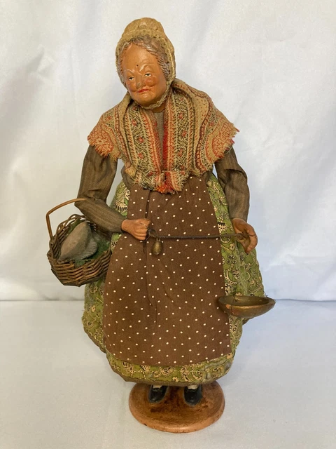 Grand Santon En Terre Cuite “La Sorcière” Par Simone Jouglas – 34 Cm – Pièce De Collection N°6
