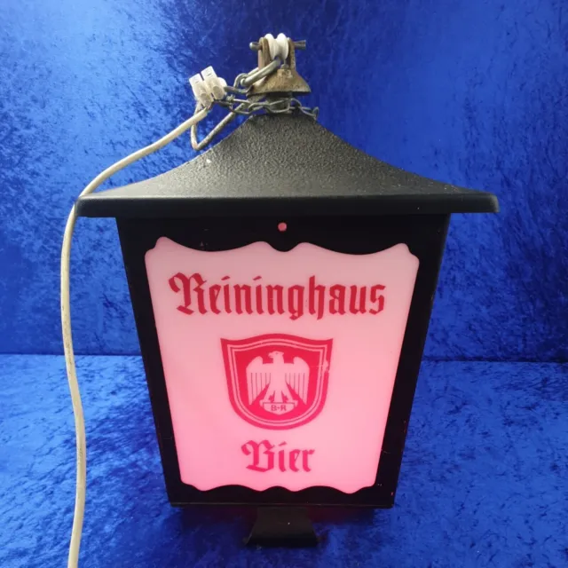 Vintage Reininghaus Bier Light Up Hanging Lantern Man Cave Pub Memorabilia