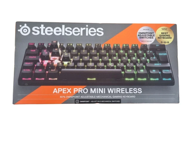 STEELSERIES APEX PRO Mini Wireless Keyboard - UK English (‎64843) £100. ...