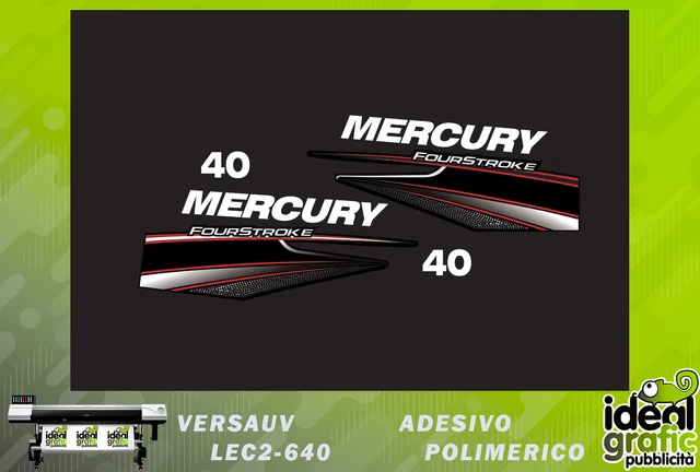 kit adesivi calandra motore fuoribordo mercury 40 cv