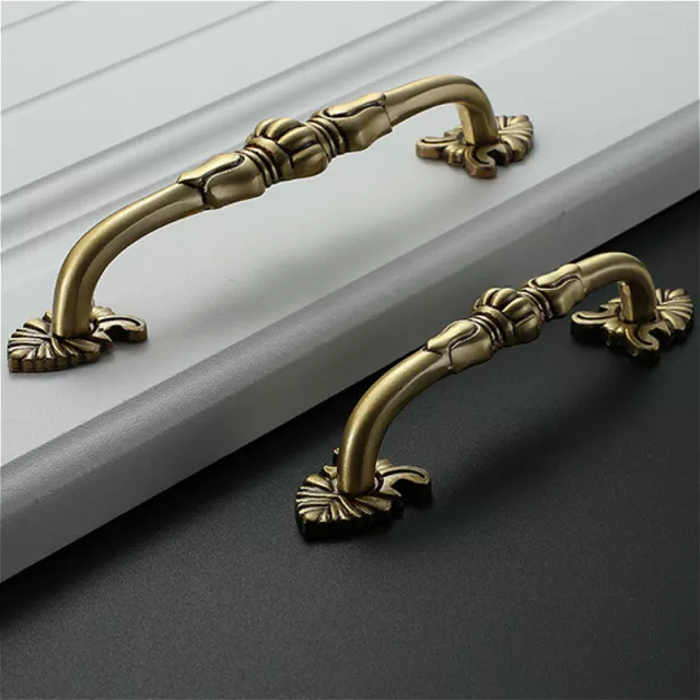 1 X Brass Pull Handle Drawer Door Knob Vintage Wardrobe Cupboard Cabinet New