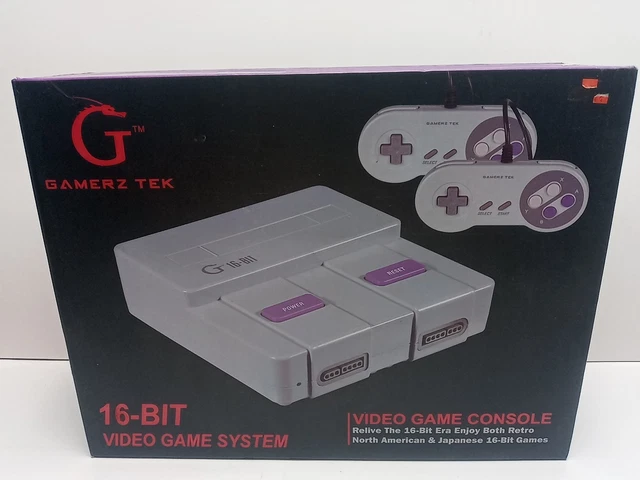 Gamerz Tek 16 Bit Game Console Console Super Nintendo 16 Super Nes