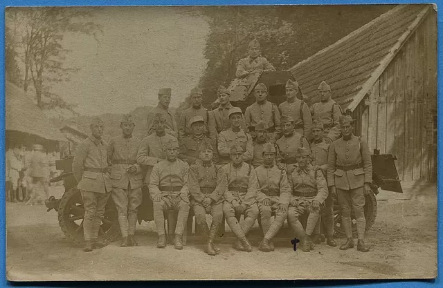 CPA-PHOTO: Soldats du 1° Régiment de Dragons et auto-mitrailleuse White