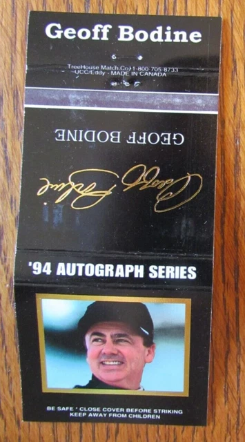 Nascar Racing Car Driver Geoff Bodine Matchbook Cover Empty 1994 Matchcover -D4