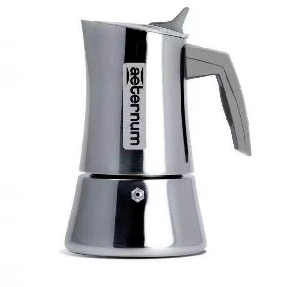 Aeternum Bialetti Caffettiera Moka Macchina Caffe Espresso Inox Divina  2 4 6 Tz