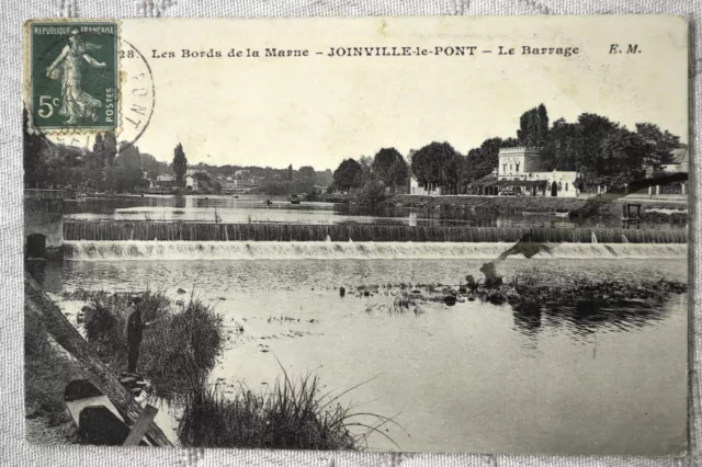 CPA ""JOINVILLE LE PONT - Les Bords de la Marne - Le Barrage