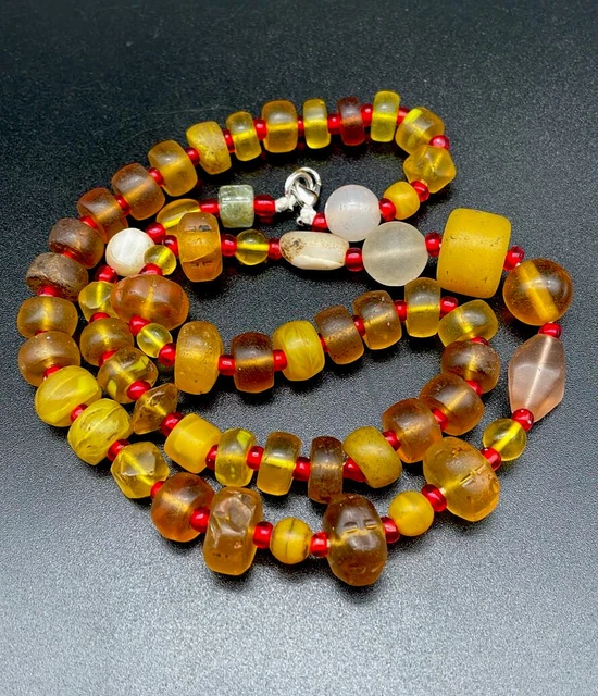 Ancient Roman Greek Sasanian Afghani Antiquity Glass  Ancient Agate Old Beads #A
