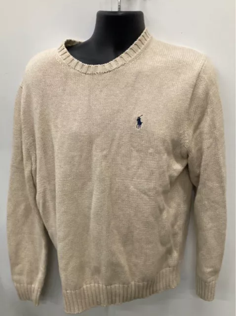 POLO RALPH LAUREN Men Brown Sweater Sz L $24.99 - PicClick