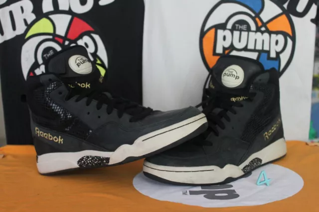 Reebok pump sneakers : Skyjam black suede croco, EU 40, US 7,5, UK 6,5