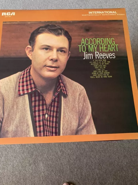 Jim Reeves  Vinyl Lp - According To My Heart