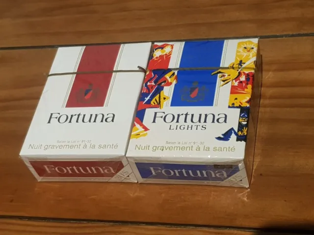 Ancien Paquets de cigarettes Fortuna/Fortuna Lights pour collection