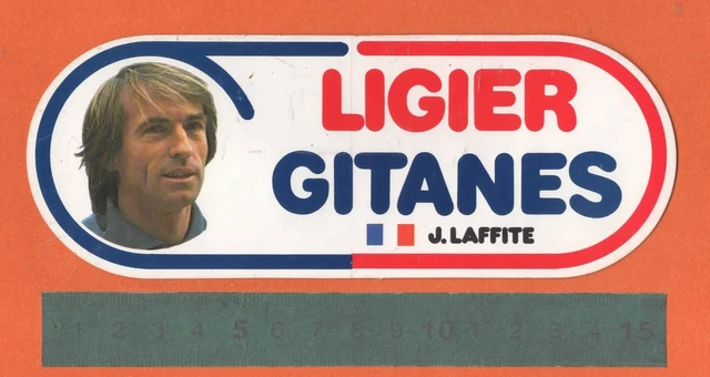 Autocollant Vintage Ligier Gitanes Formule 1 France - Années 80 Original