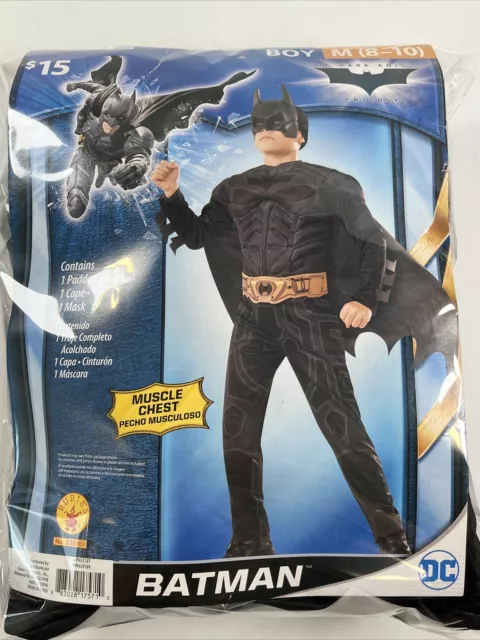 DC Batman Dark Knight Boys Muscle Halloween Costume Size M (8-10)