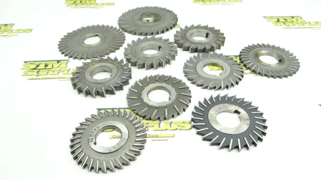 Lot Of 10 Assorted Hss Milling Cutters Saws 1/32" To 5/16" Cut Widths