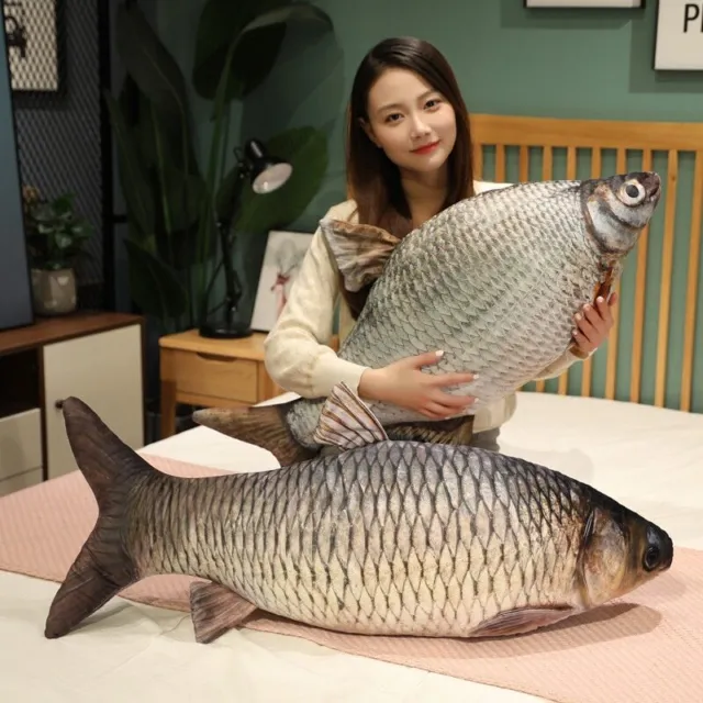 30-100cm Fish Stuffed Soft Animal Carp Plush Pillow for Kids Girls Xmas Gift