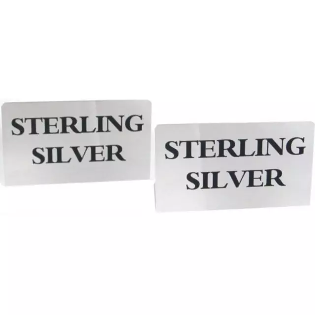 2 Sterling Silver Signs Showcase Countertop Displays