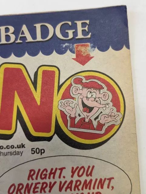 The Beano No. 2955 - Signed by Nigel Parkinson, 6th March 1999, DC Thomson & Co 2