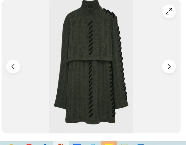 LAST SIZE L NWT ZARA DARK GREEN MINIMAL COLLECTION LONG WOOL DRESS 5755/102  $58.00 - PicClick